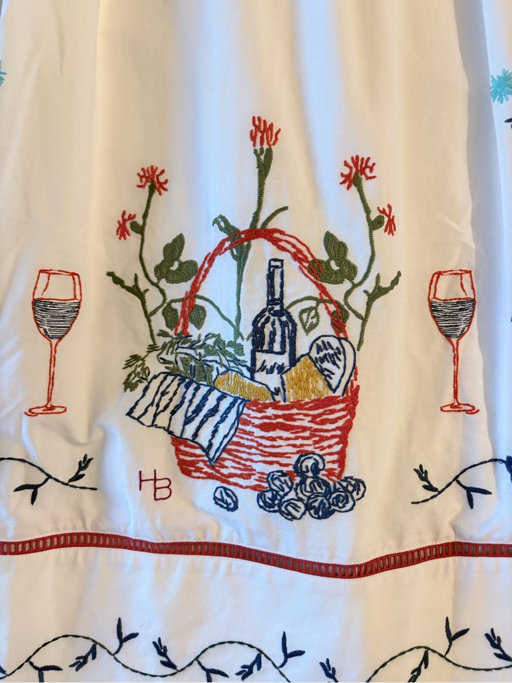 NWT Hunter Bell Women’s Stefy Steffy Embroidered Sun Dress Size 6 Tie Shoulder - Picture 9 of 16